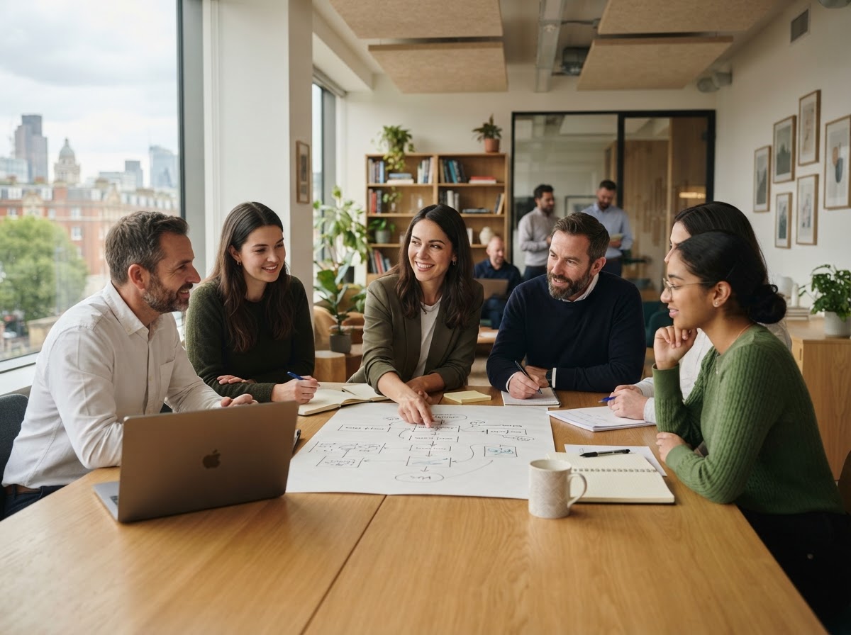 Kastren Fundast data consultation between an adviser and a small business owner